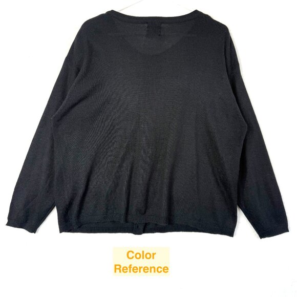 Jacque And Koko Together Wool Blend Cardigan Sweater Womens 14 / 16 Black - Picture 4 of 7